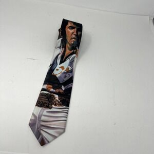 Ralph Marlin Elvis Presley Tie 100% Polyester Mens Necktie